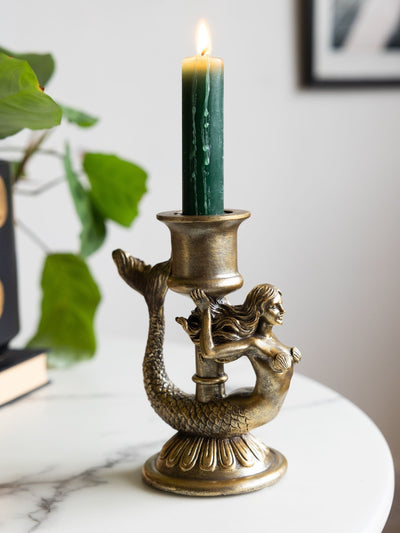 Next Rockett St George Gold Mermaid Taper Candle Holder 1.5cm x 1cm x 1cm- Buy online at McGrocer
