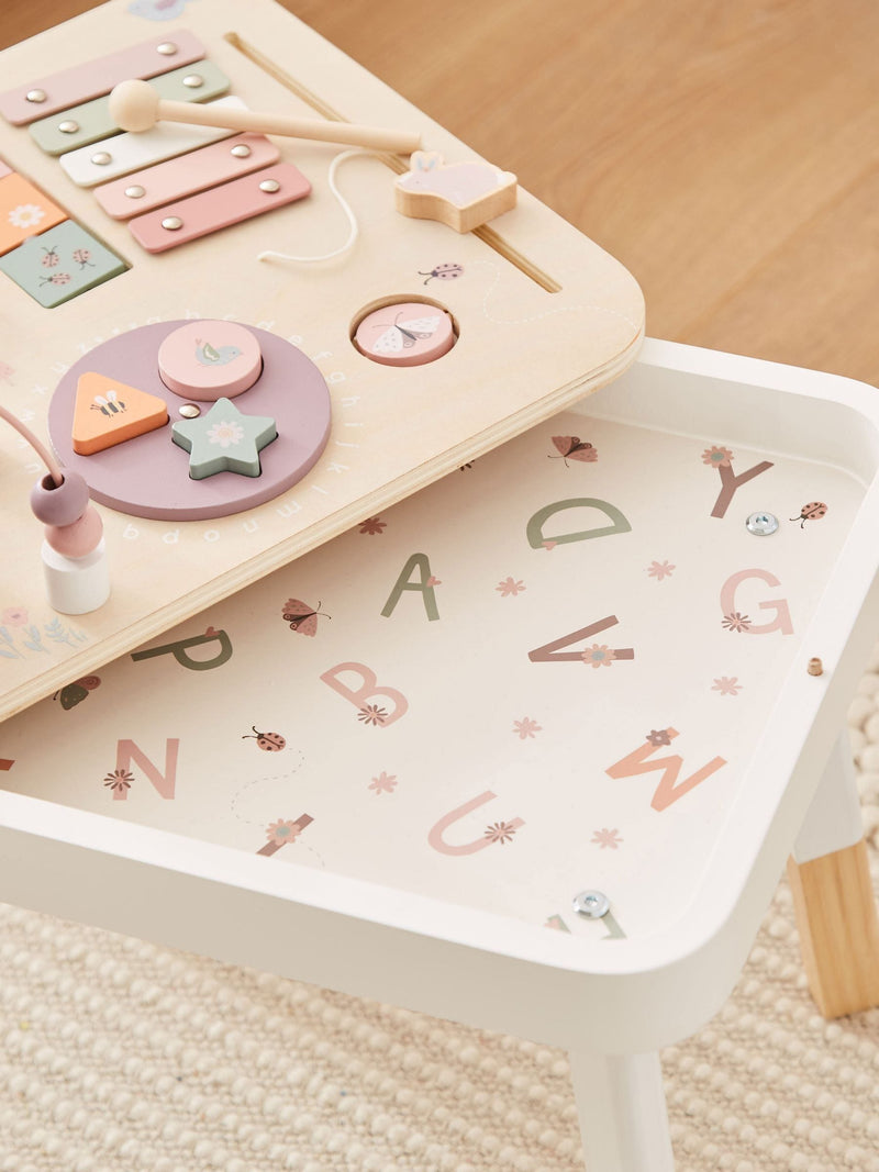 My 1st Years personalised pink activity table, imported from the UK