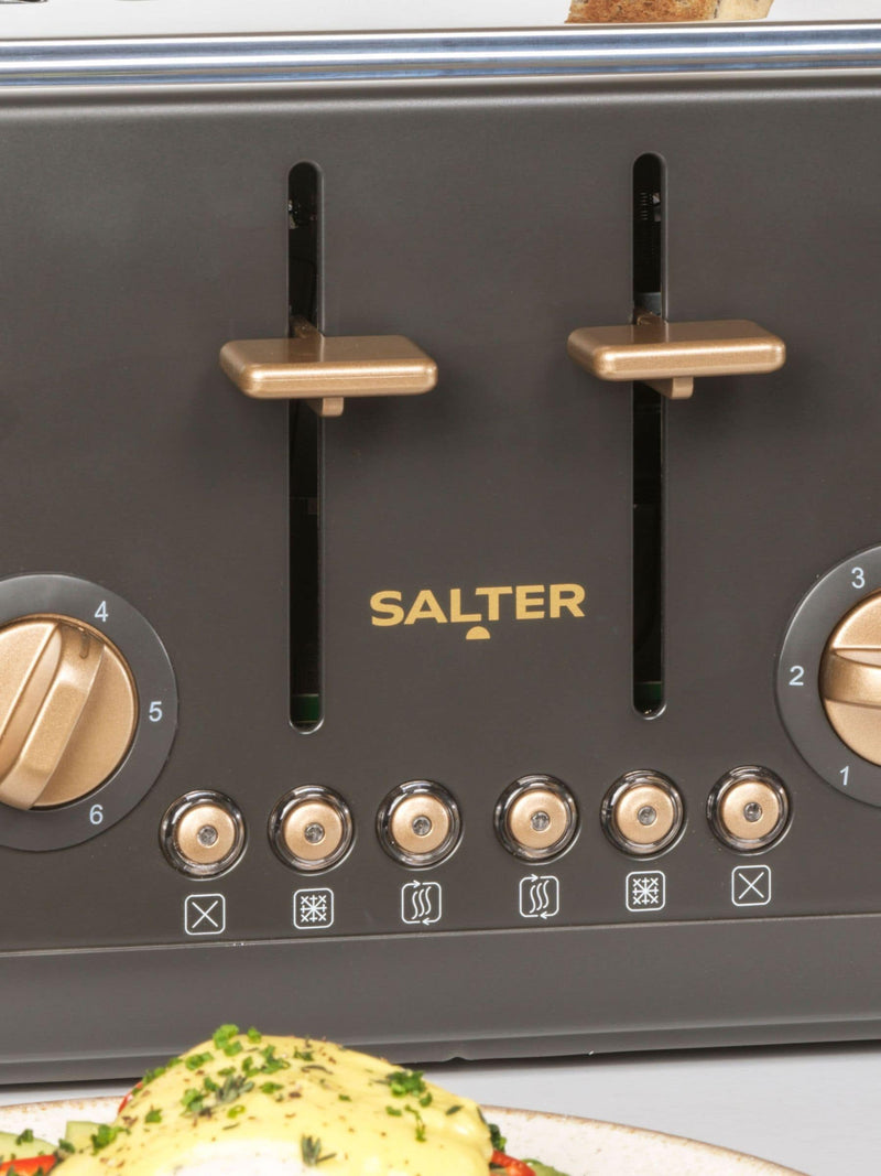 Salter Charcoal Pebble 4-slice toaster (British brand)