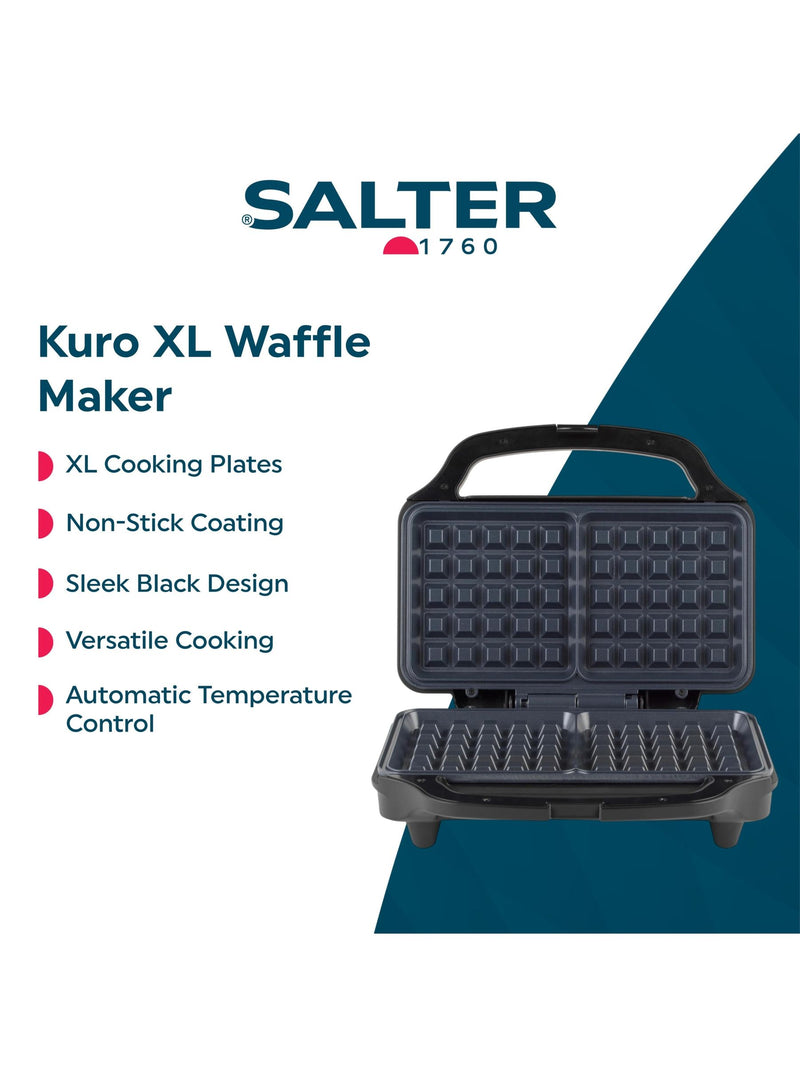 Salter Black Kuro waffle maker (British brand)