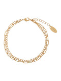 Orelia London Gold Tone Chain 2 Row Bracelet Set, imported from the UK
