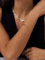 Next Orelia London Gold Tone Chain 2 Row Bracelet Set Layered Wristwear Jewellery- Buy online at McGrocer