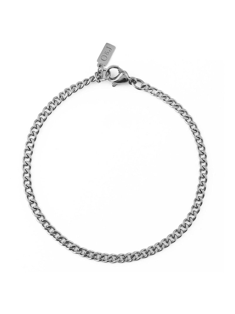 Orelia London silver tone curb chain bracelet, imported from the UK