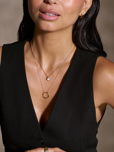 Next Orelia London Gold Tone Open Circle Mid Length Necklace- Buy online at McGrocer