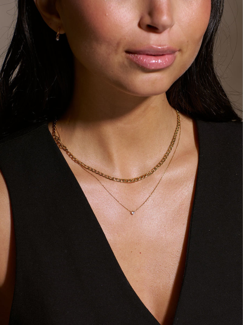 Orelia London gold tone fine stationed crystal collar necklace, imported from the UK