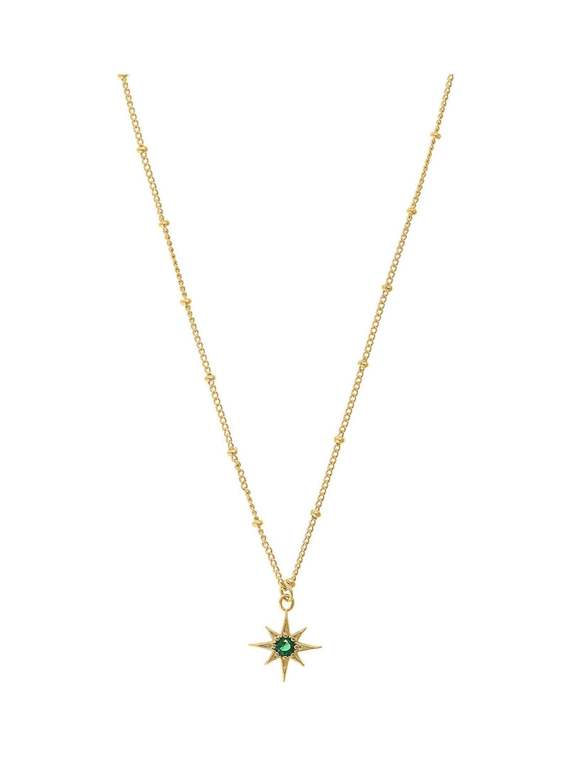 Orelia London gold tone emerald star charm necklace, imported from the UK