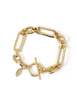 Orelia London Goldfarbenes rechteckiges Gliederarmband mit T-Verschluss