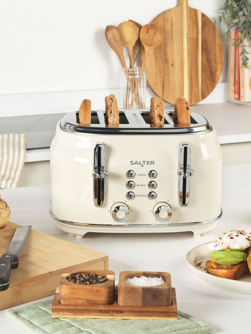 Salter Cream Retro 4-Slice Toaster (British brand)