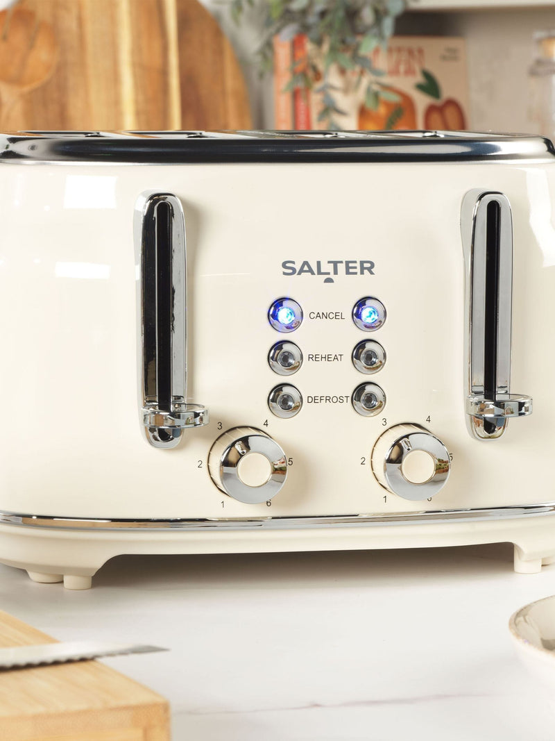 Salter Cream Retro 4-Slice Toaster (British brand)