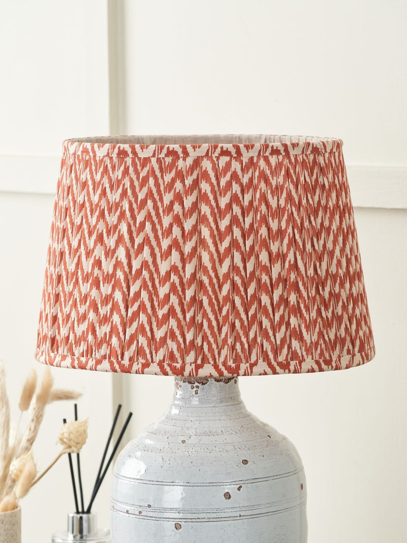 Pacific Lifestyle red Vienna chevron lamp shade, imported from the UK