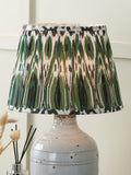 Pacific Lifestyle Izara Ikat lampshade in racing green - British product