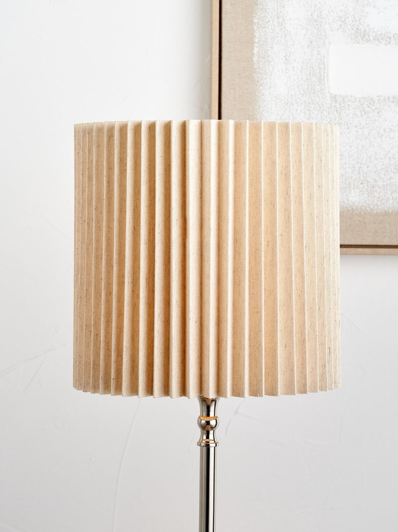 Pacific Lifestyle natural linen pleat lampshade, UK version