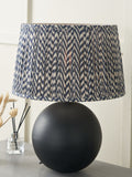 Pacific Lifestyle black geometric mushroom pleat shade, imported from the UK