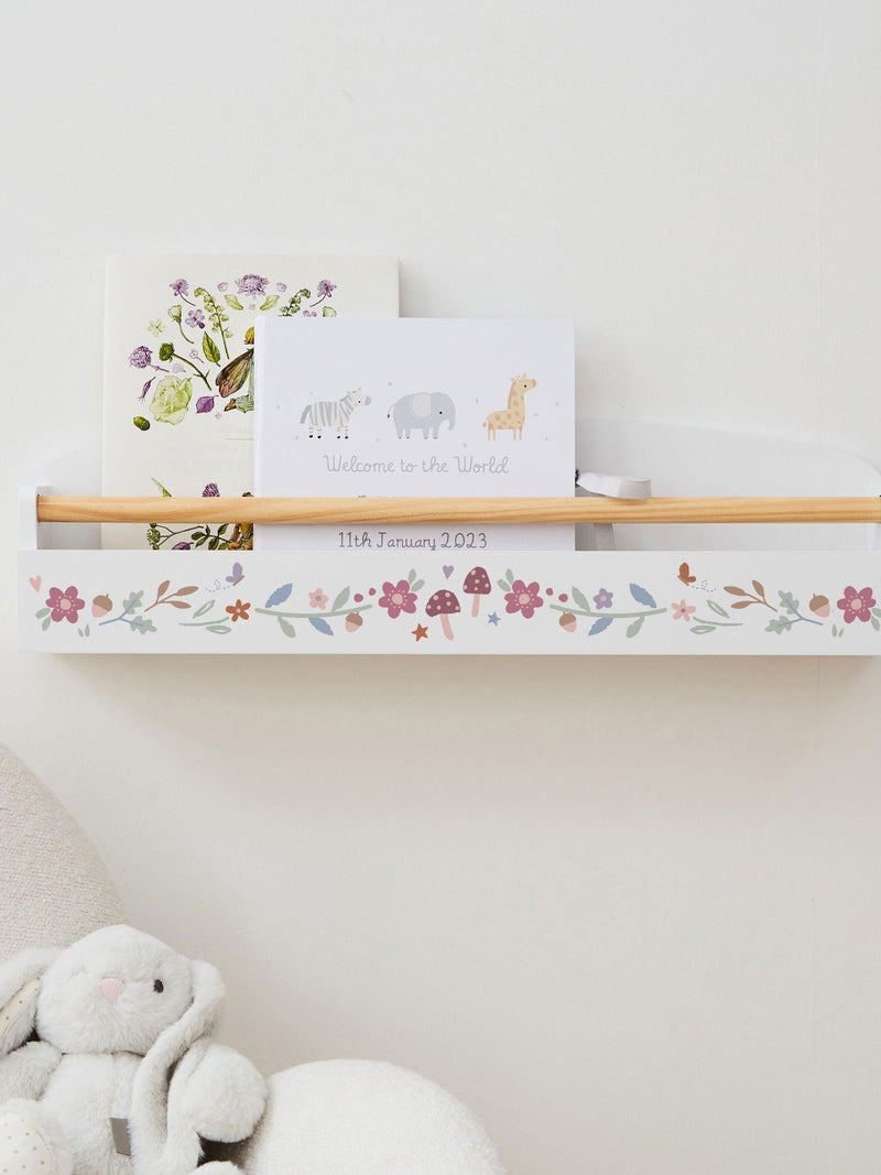 My 1st Years white floral wreath nursery shelf - British product