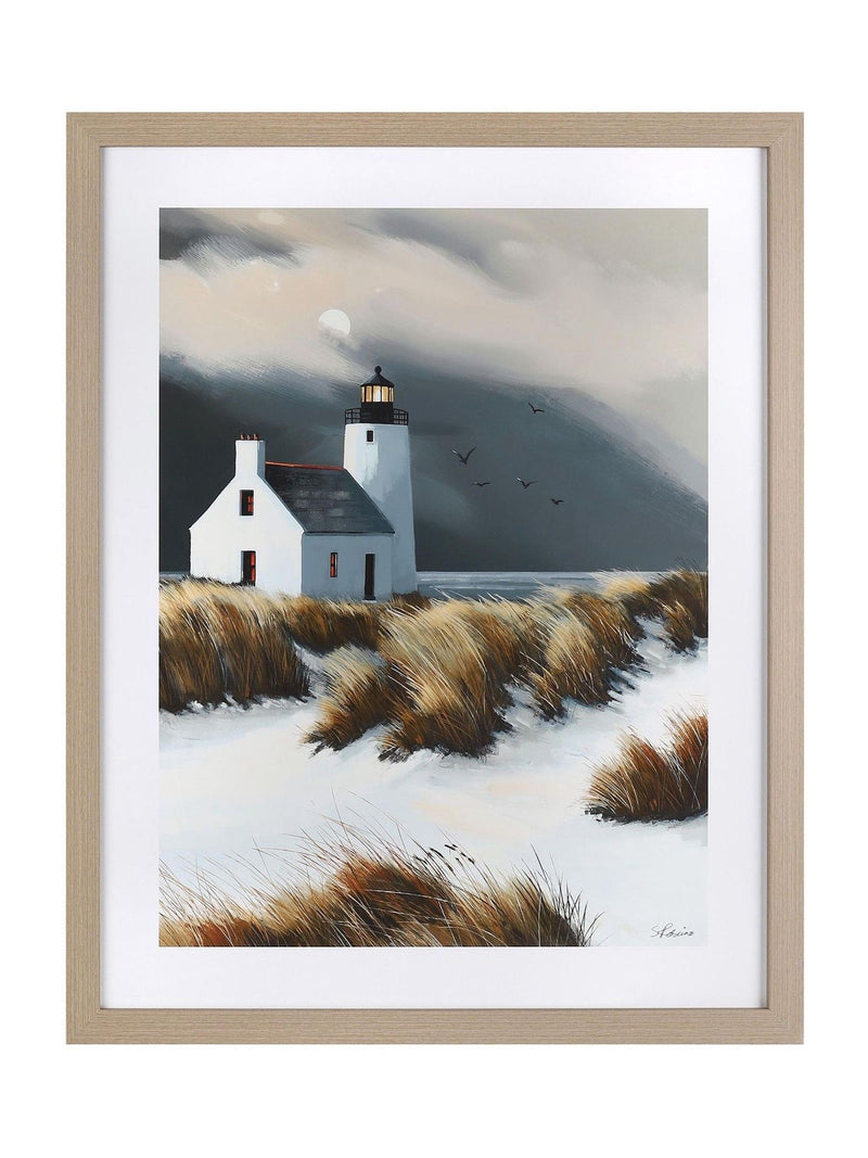 Art Marketing Multi House on the Dunes framed wall art 75cm x 60cm - British product
