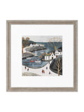 Village Haven wall art framed print 42cm x 42cm - British product