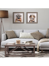 Next Art Marketing Brown Josh Dog Watercolour Portrait Wall Art 38cm x 38cm- Buy online at McGrocer