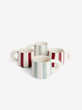 MADE.COM Multi Sable Stripe Mugs Set of 4, imported from the UK