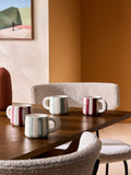 MADE.COM Multi Sable Stripe Mugs Set of 4, imported from the UK