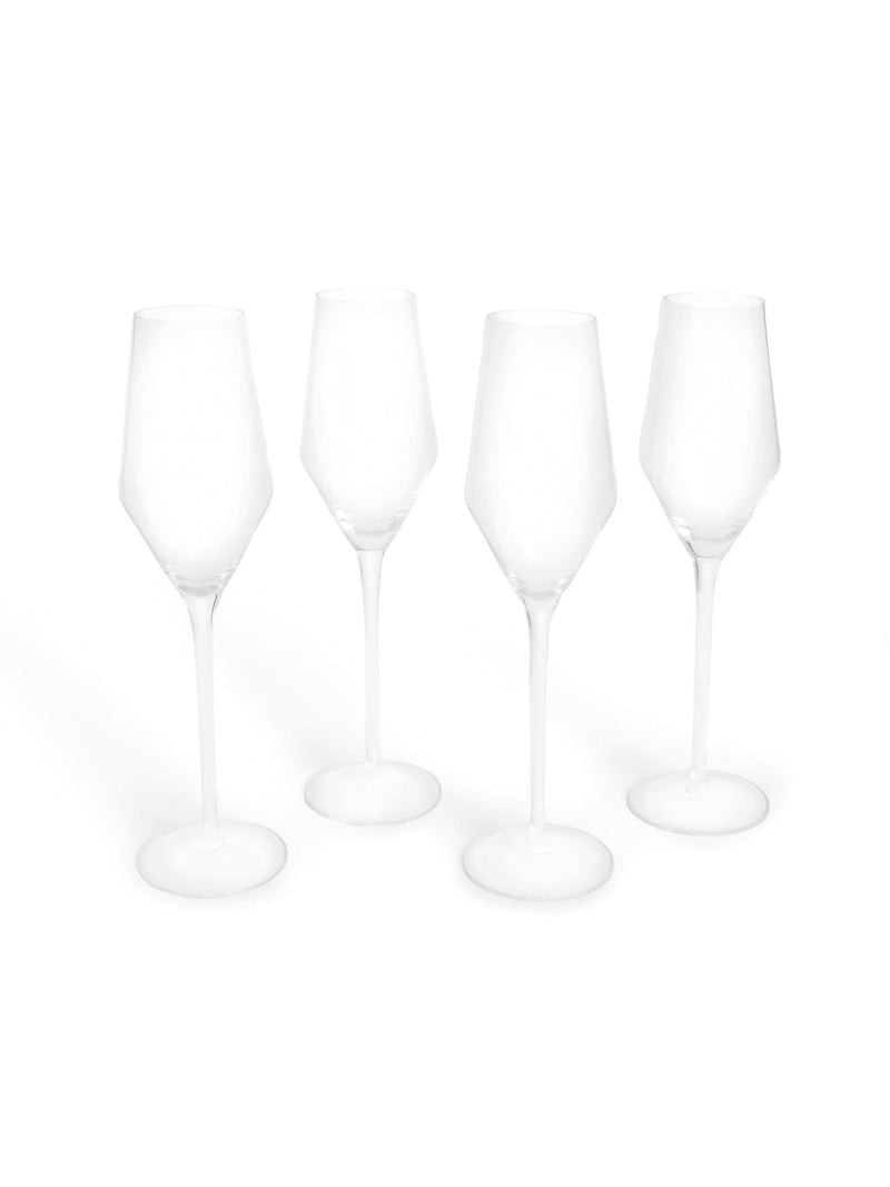 MADE.COM Velma Crystal Champagne Flutes set of 4, imported from the UK