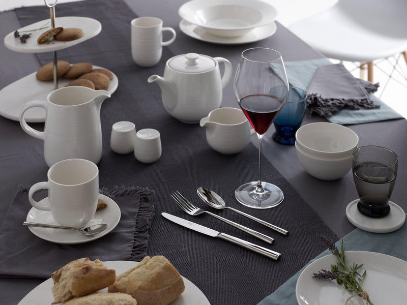 John Lewis round marble coasters set of 4 white (British brand)