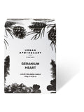 Urban Apothecary Geranium Heart candle 300g, imported from the UK