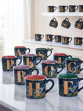 Navy Hummingbird Alphabet Mug 9cm, imported from the UK