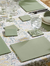 Next Sage Green Rectangle Reversible Faux Leather Placemats and Coasters Set of 4- Buy online at McGrocer