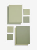 Sage green rectangle reversible faux leather placemat and coaster set of 4 (British brand)