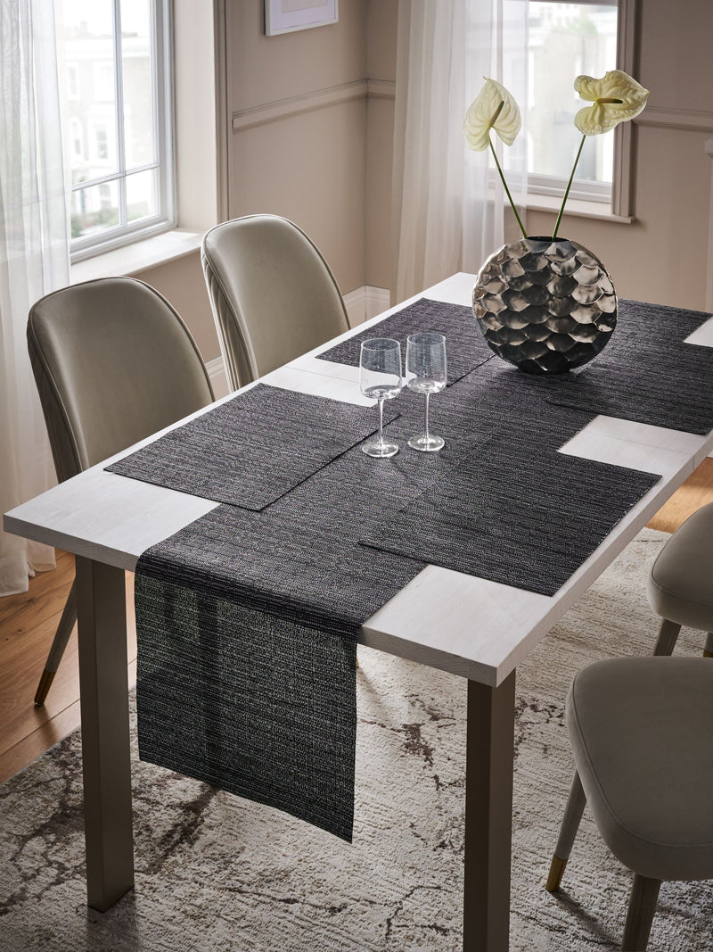Set of 5 charcoal grey wipe clean placemats and runners (British brand)