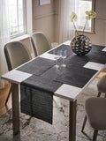 Set of 5 charcoal grey wipe clean placemats and runners (British brand)