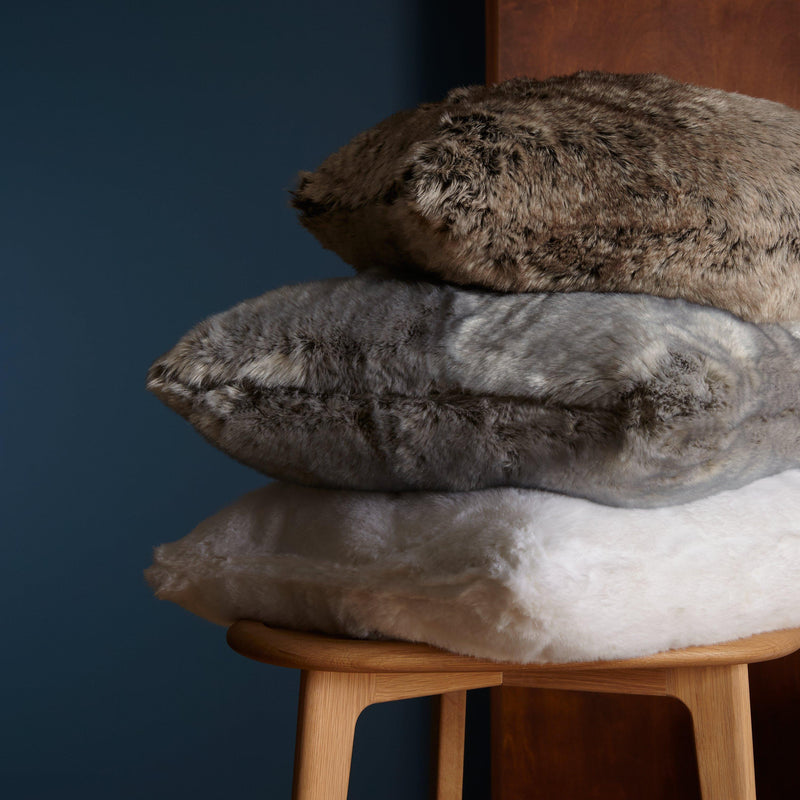 John Lewis faux fur cushion in mocha ombre, UK version