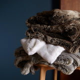 John Lewis faux fur cushion in mocha ombre, UK version