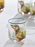 Set of 4 Teal Blue Sausage Dog Tumbler Glasses