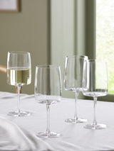 Next Clear Angular Red Wine Glasses Set of 4 - 21cm Height- Buy online at McGrocer
