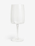 Set of 4 angular red wine glasses, 21cm height - British product