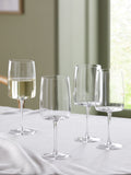 Clear Angular Red Wine Glasses Set of 4 - 21cm Height