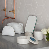 John Lewis white marble container handcrafted - British product