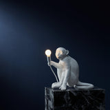 Seletti white sitting monkey table lamp with bulb - British product
