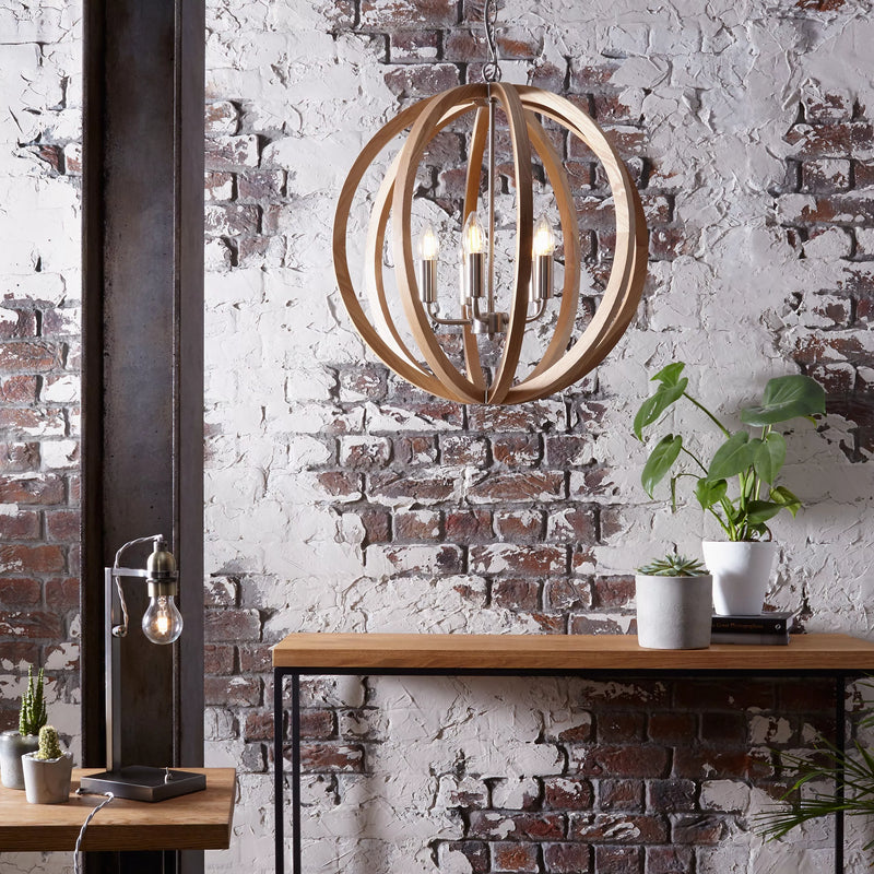 John Lewis Lars ceiling light in ash wood - British product
