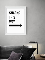 Next East End Prints White Snacks This Way by Studio Eleni Wall Art Print- Buy online at McGrocer