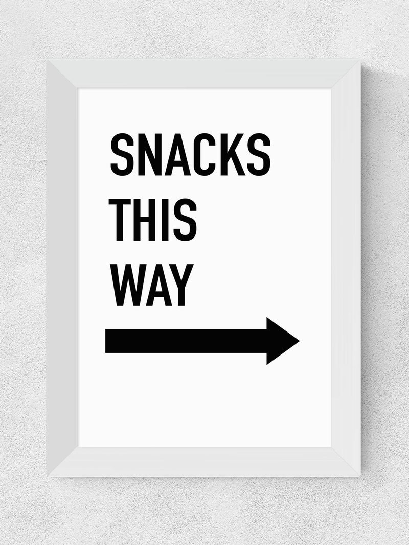 East End Prints White Snacks This Way art print - British product