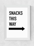 East End Prints White Snacks This Way art print - British product