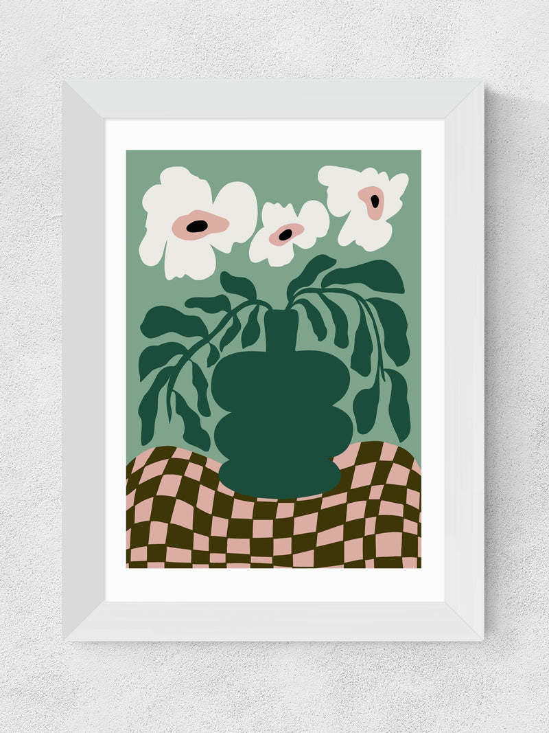 East End Prints White Bold Blossom framed art print - British product