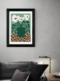 East End Prints Black Bold Blossom Pottery print, UK version