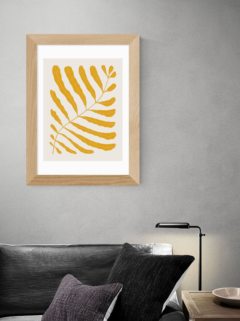 East End Prints Oak Yellow Plant art print - British product