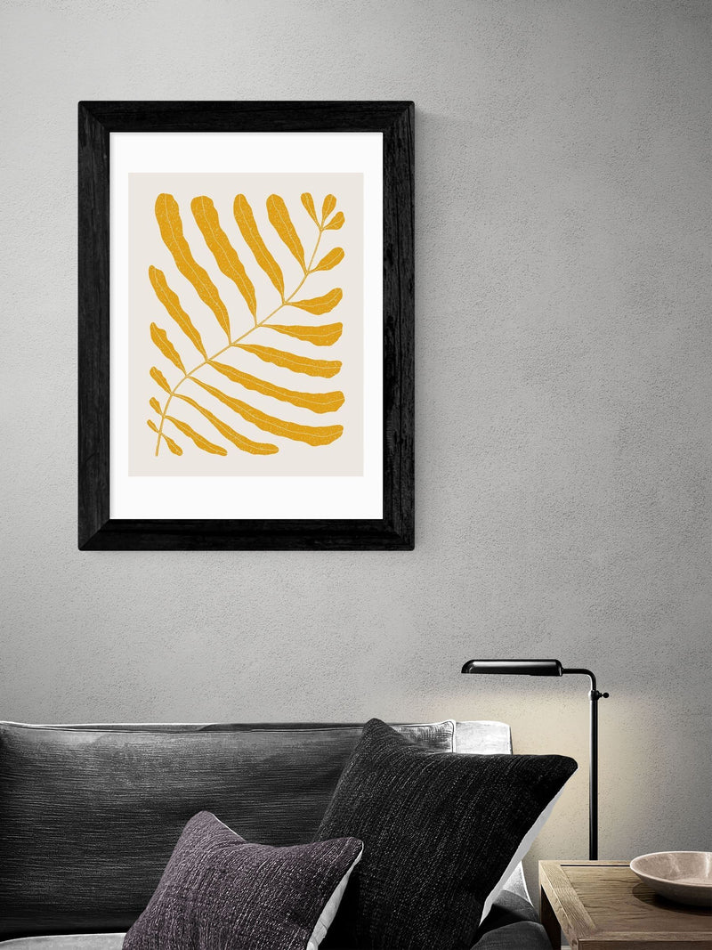East End Prints plant print black and yellow - British product
