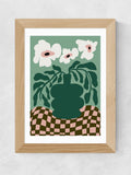 Miho Art Studio Oak Bold Blossom Pottery art print, imported from the UK