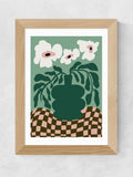 Miho Art Studio Oak Bold Blossom Pottery art print, imported from the UK