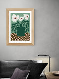 Miho Art Studio Oak Bold Blossom Pottery art print, imported from the UK